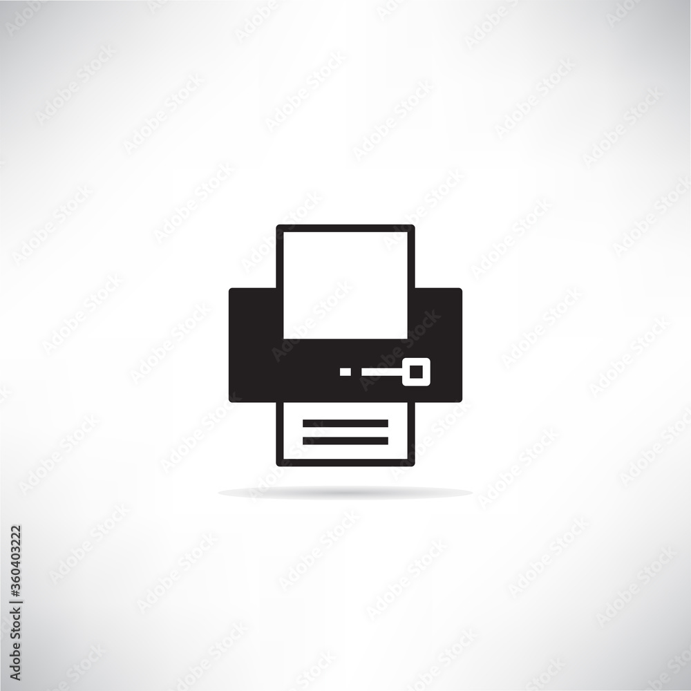 printer icon vector illustration on white background printer icon vector illustration on white background