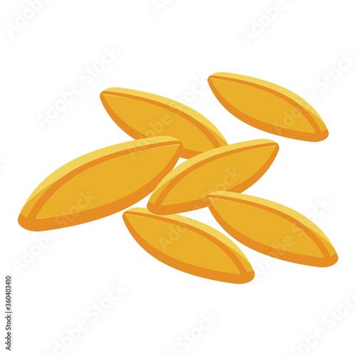 Cereal flakes icon. Isometric of cereal flakes vector icon for web design isolated on white background