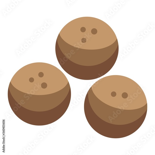 Grains cereal flakes icon. Isometric of grains cereal flakes vector icon for web design isolated on white background