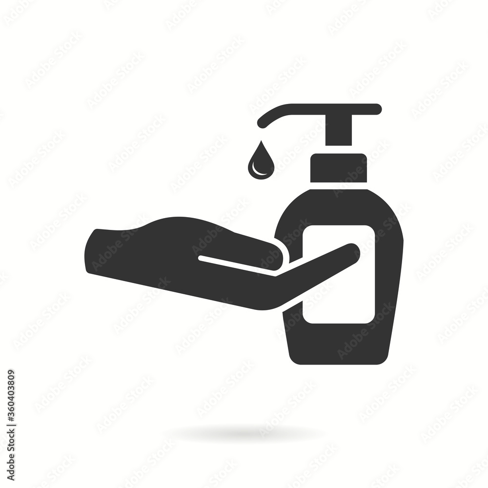 Hand sanitizer icon. Vector illustration. Hand sanitizer icon. Vector illustration.