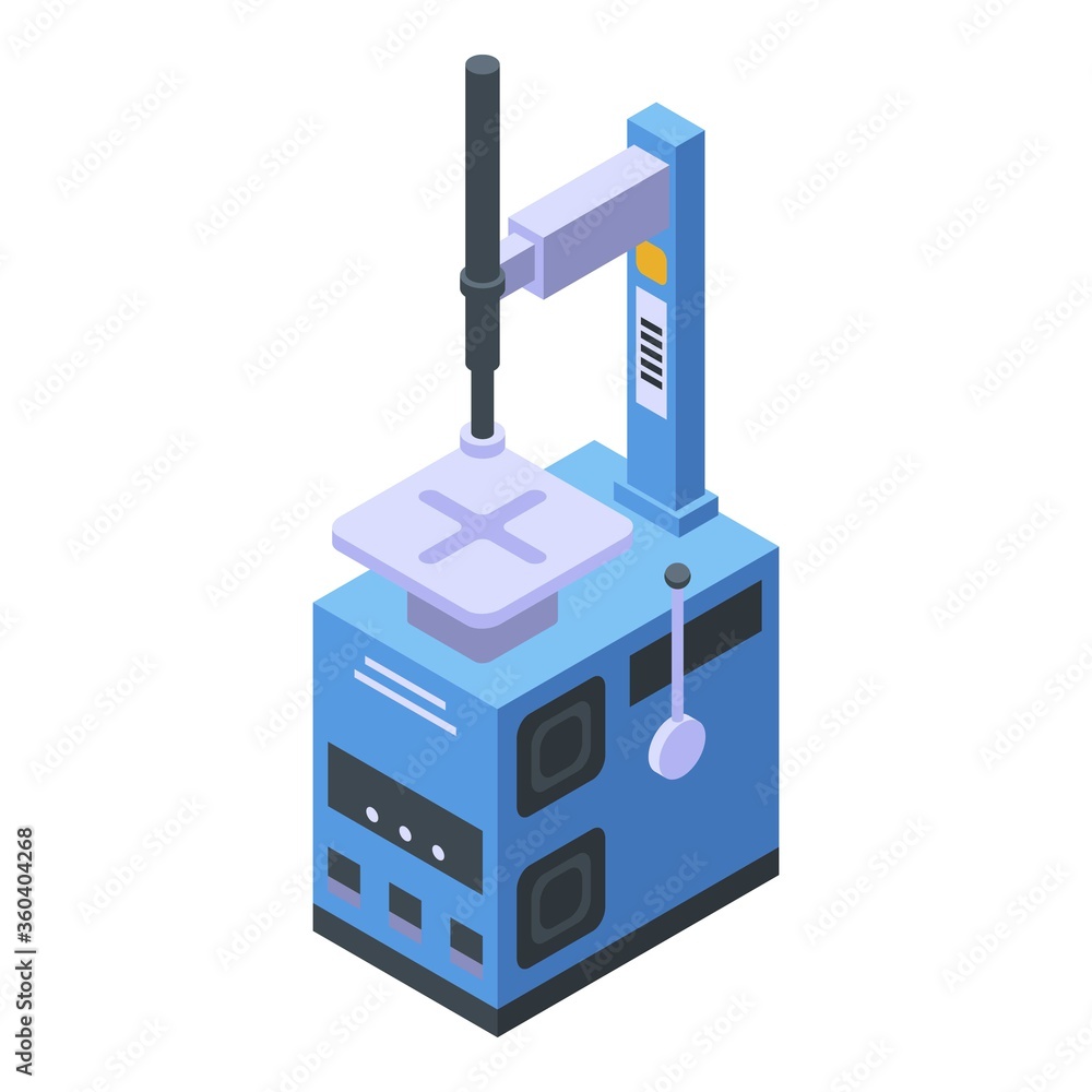 Equipment tire fitting icon. Isometric of equipment tire fitting vector icon for web design isolated on white background