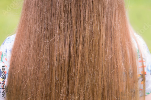 girl with long beige hair close up