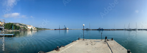 A daylight shot of the he yacht dock in Balchik gulf  Bulgaria