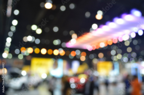 Abstract blur of colorful shopping mall, Beautiful bokeh interior light background © grapestock