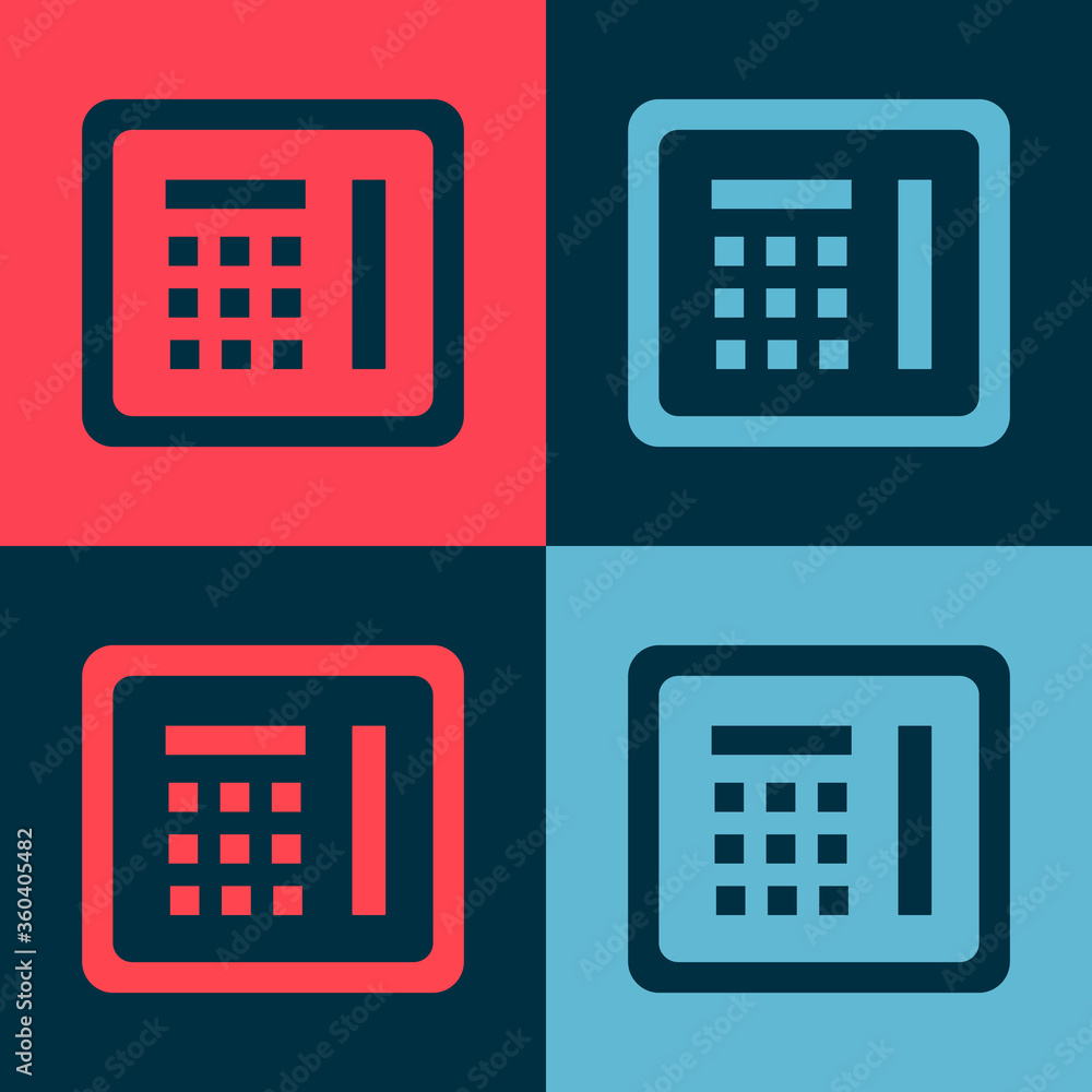 Pop art Safe icon isolated on color background. The door safe a bank vault with a combination lock. Reliable Data Protection. Vector Illustration. Pop art Safe icon isolated on color background. The door safe a bank vault with a combination lock. Reliable Data Protection. Vector Illustration.