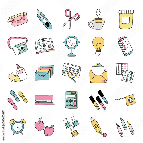 bundle of scrapbooking set icons