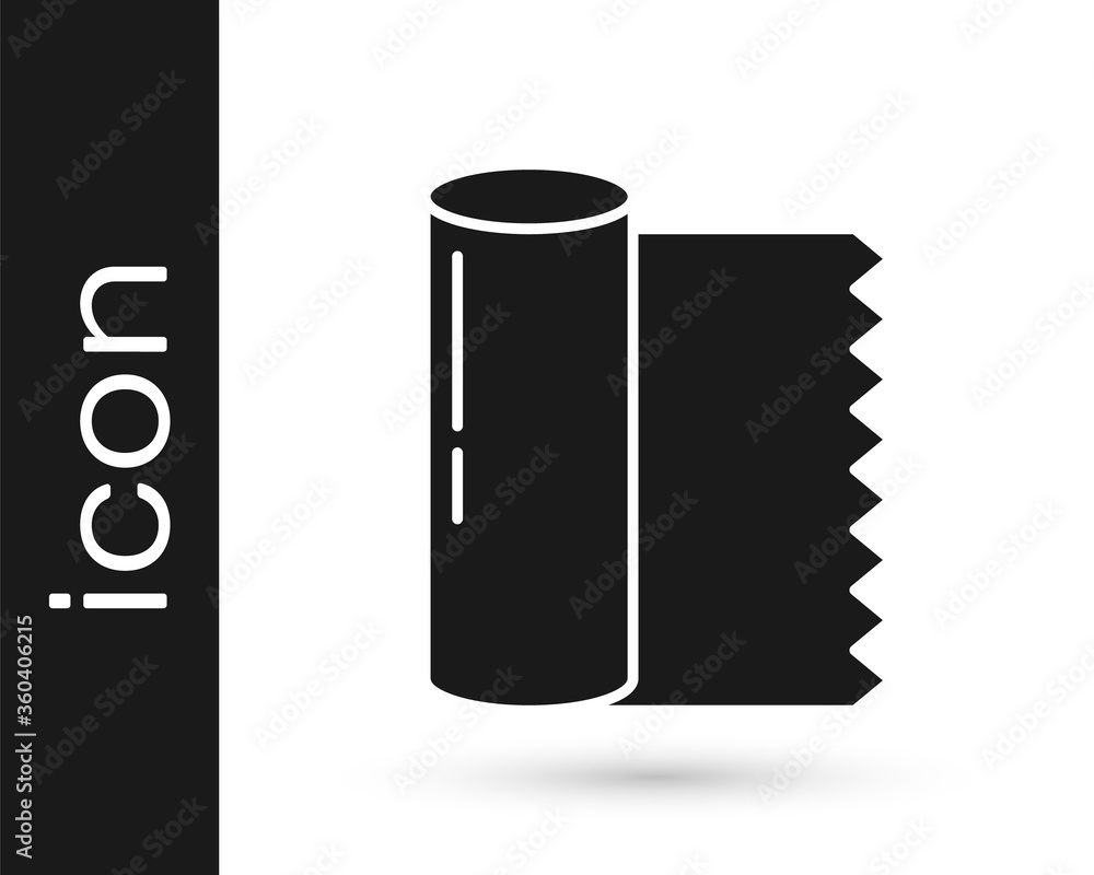 Grey Textile fabric roll icon isolated on white background. Roll, mat, rug, cloth, carpet or paper roll icon. Vector Illustration. Grey Textile fabric roll icon isolated on white background. Roll, mat, rug, cloth, carpet or paper roll icon. Vector Illustration.