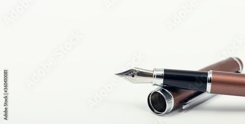 Fountain pen isolated on white background