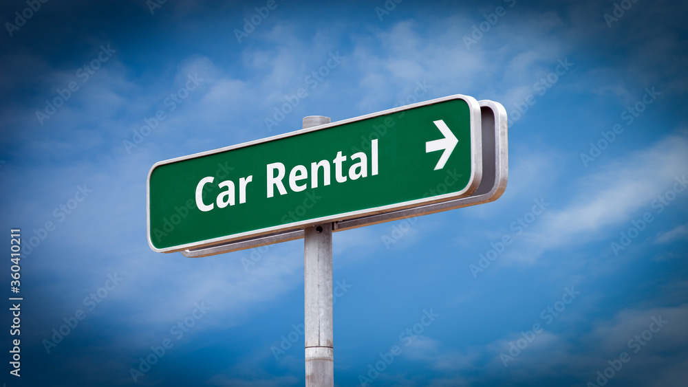 Street Sign Car Rental Street Sign Car Rental