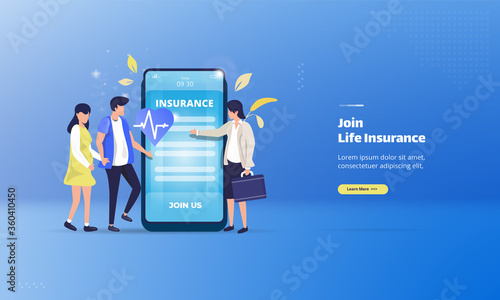 Illustration of joining a life insurance agent