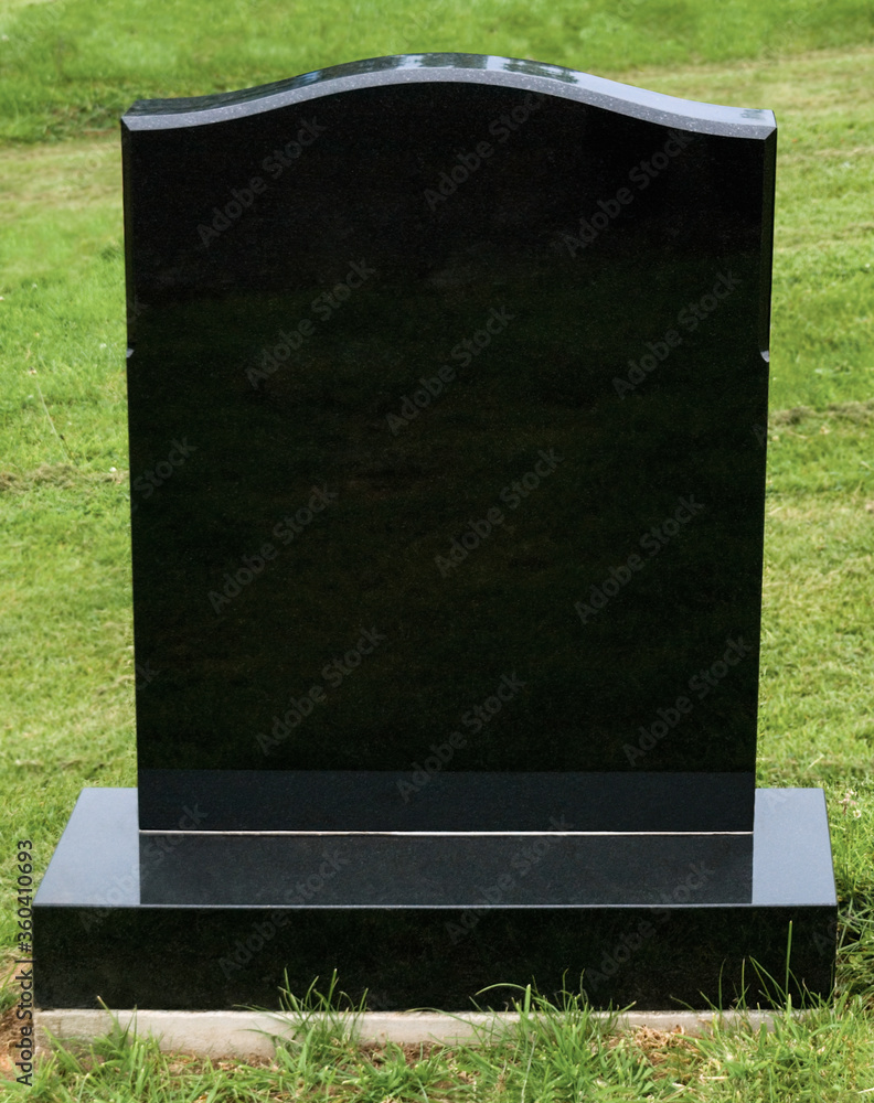 Black granite deals tombstone