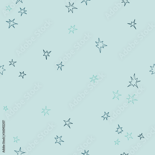 Hand drawn stars doodle Seamless pattern. Vector  illustration design. © AlGol