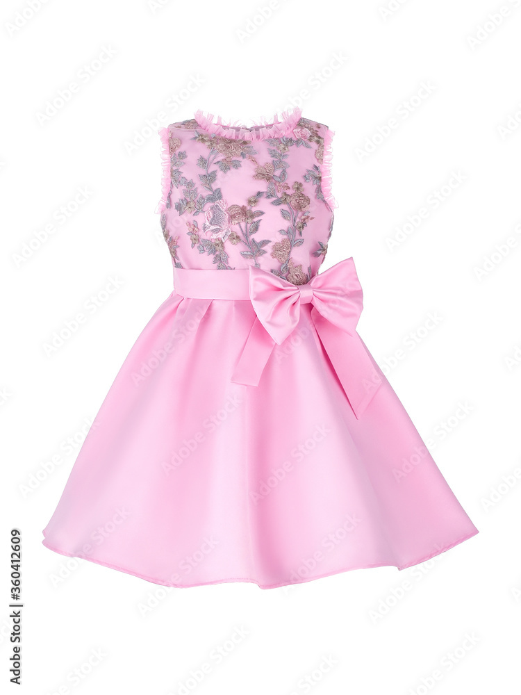 Elegant dress for a girl in pink