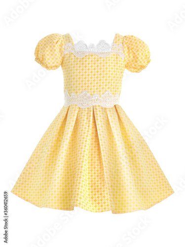 Summer dress for girls in yellow