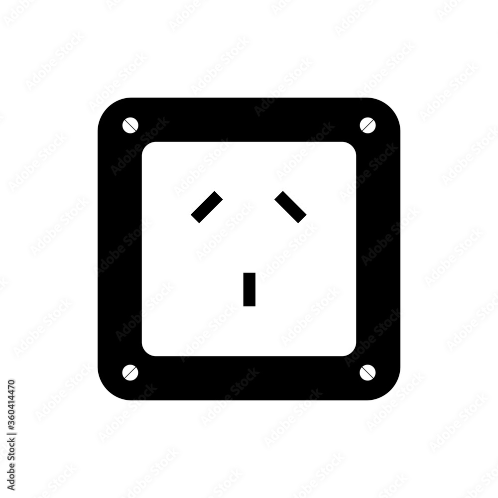 Socket plug icon isolated vector Socket plug icon isolated vector