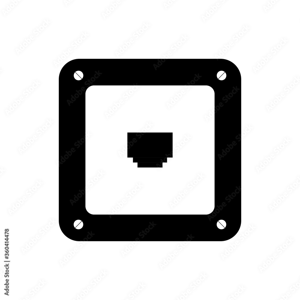 Socket plug icon isolated vector Socket plug icon isolated vector
