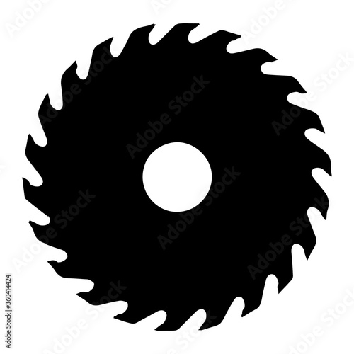 Circular saw simple icon