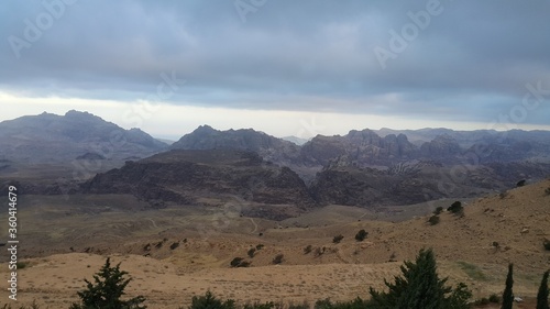 View of Wadi Musa, Petra of Jordan.