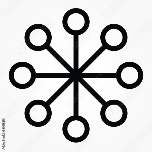 outline connection icon vector illustration