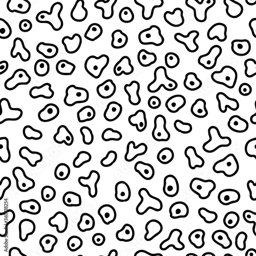 Seamless Black and White Coral Pattern. Abstract Background Design. simple shapes. minimalistic circles. for textile, fabrics, designs, prints