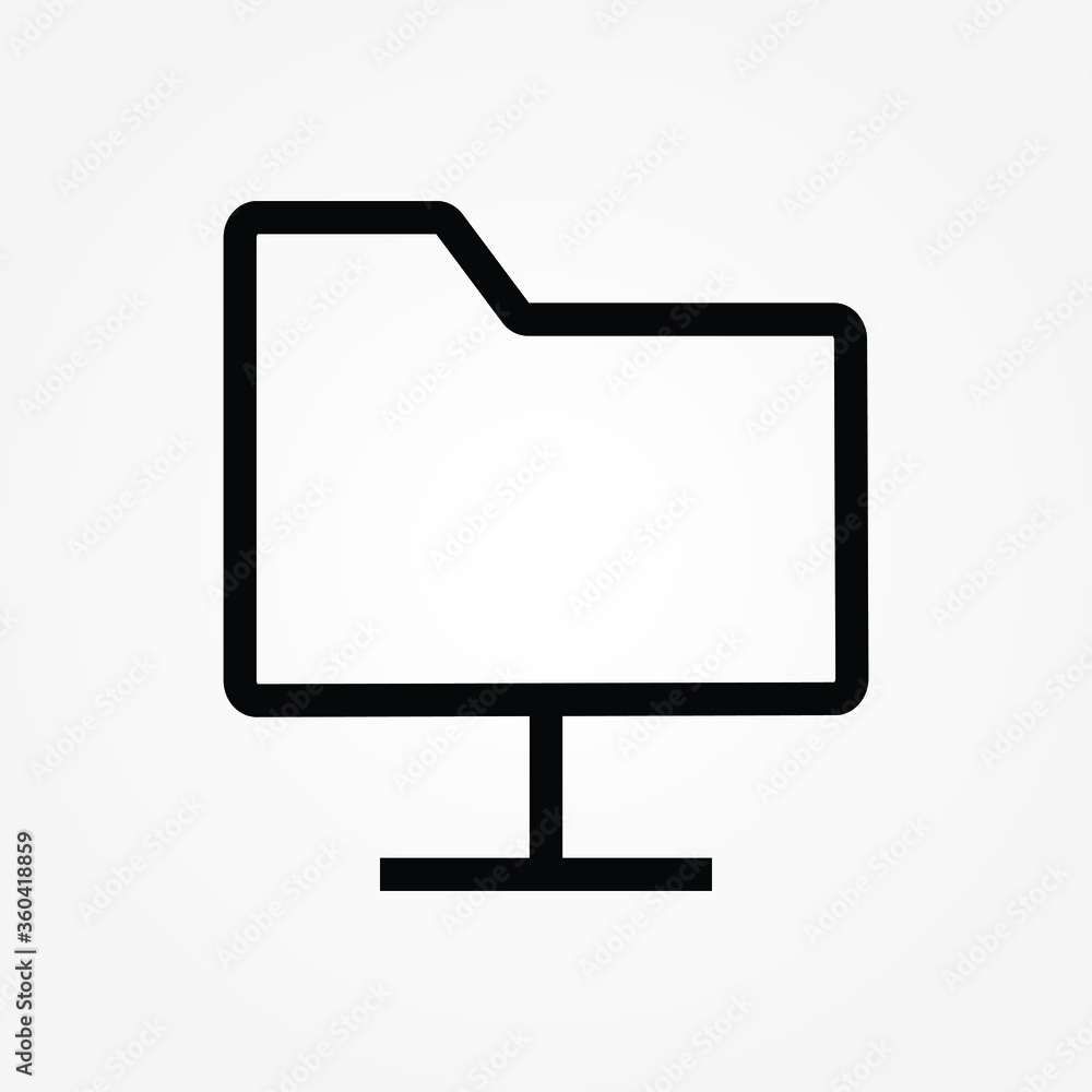 outline connection folder icon design outline connection folder icon design
