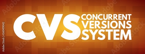 CVS - Concurrent Versions System acronym, technology concept background