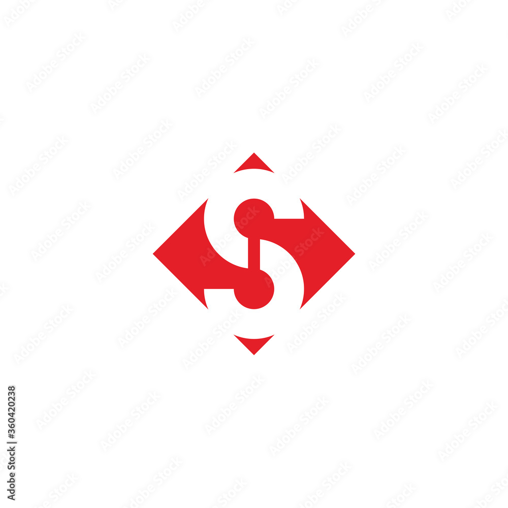 initial letter S logo and square design template initial letter S logo and square design template