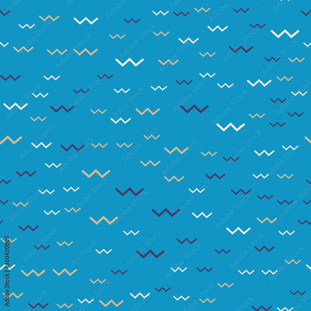 Fototapeta premium Seamless pattern in retro style of zigzags