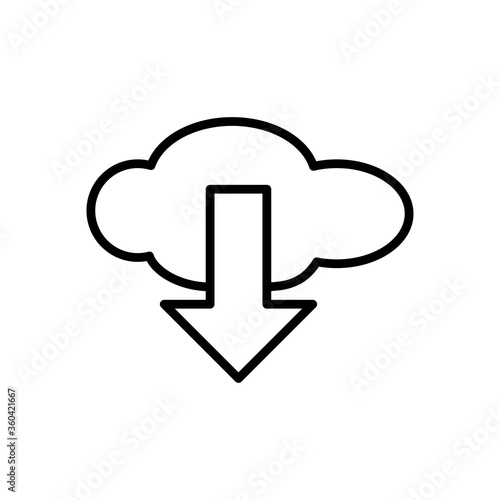 Download line icon