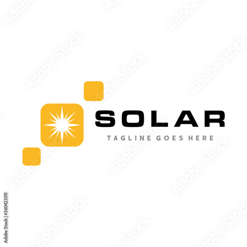 Solar Energy Logo, Solar panels Logo Vector