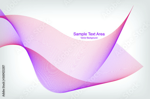 Abstract Modern Line, Wave Designed On White Background With Sample Text Area, Red And Purple