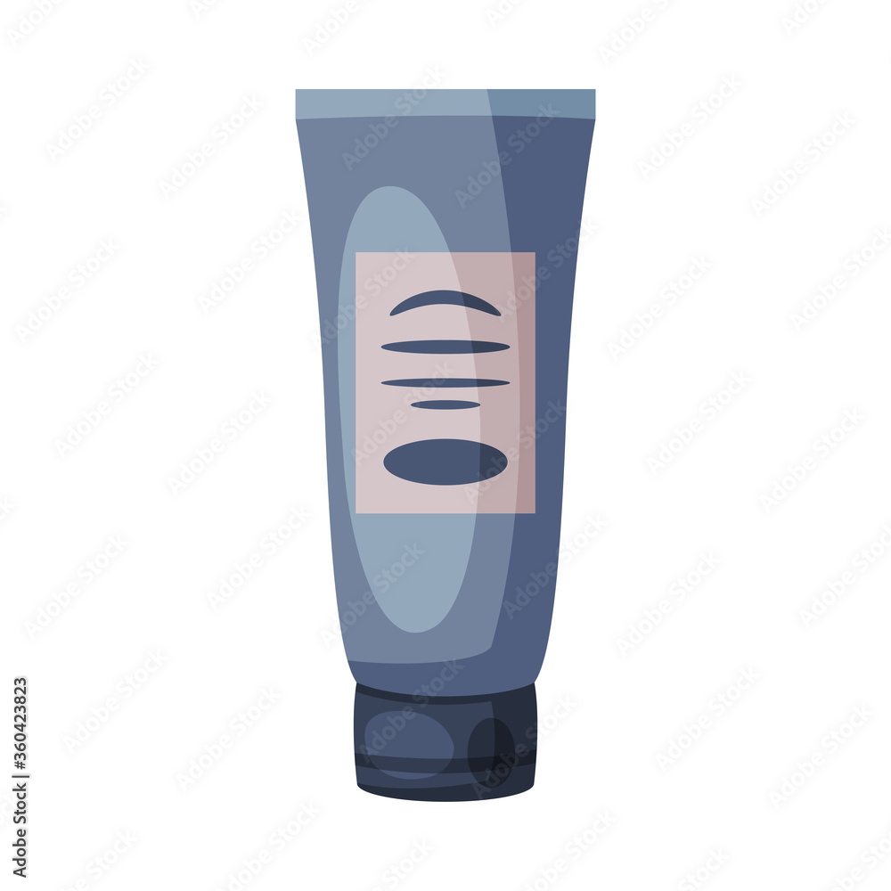 Medical Ointment or Cream in Plastic Tube, First Aid Kit Equipment Vector Illustration on White Background