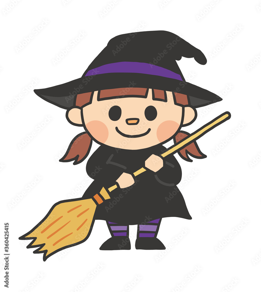 ハロウィン 魔女 仮装 手描き ベクター イラスト Stock Vector Adobe Stock ハロウィン 魔女 仮装 手描き ベクター イラスト Stock Vector Adobe Stock