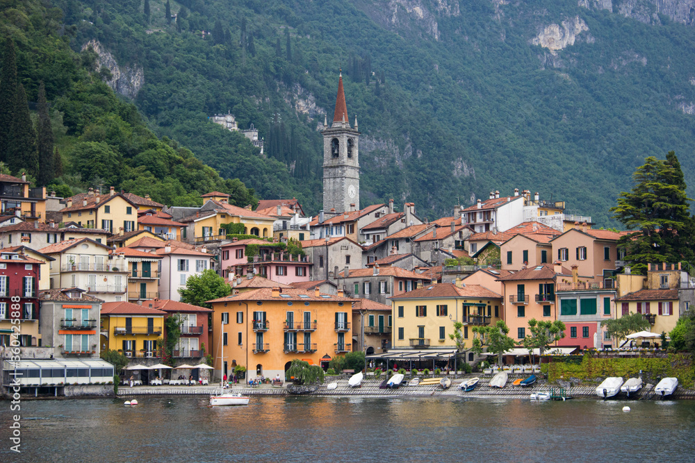 view of Varenna from a boat