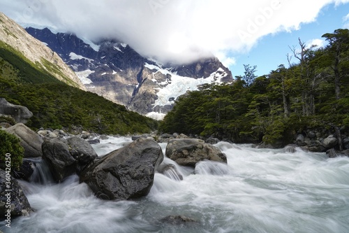 The stunning hiking trail O circuit in Torres del Paine  Chile