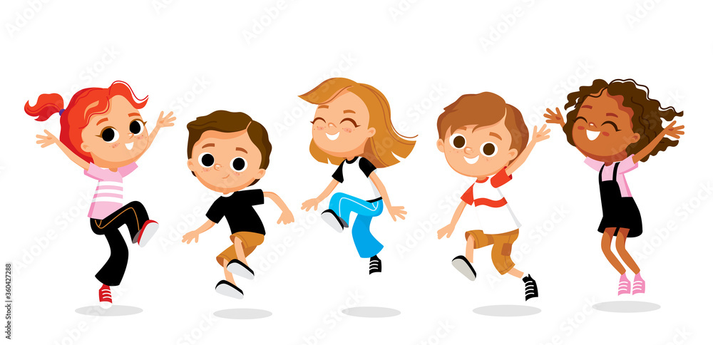 Children having fun outdoors. Group of pupils on outdoor break. Children having fun outdoors. Group of pupils on outdoor break.