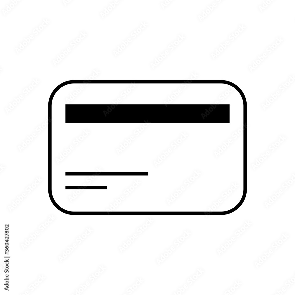 Credit card outline icon. Credit card symbol vector illustration.. Credit card outline icon. Credit card symbol vector illustration..