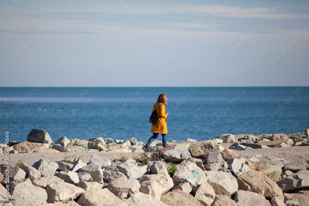 woman on the beach