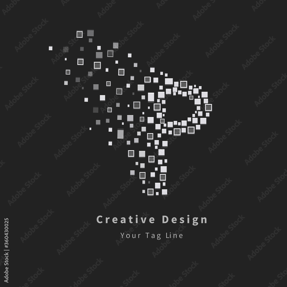 P logo vector illustration design