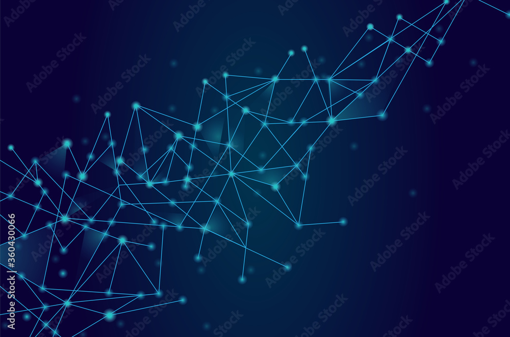 Network abstract connection isolated on blue background. Network technology background with dots and lines for backdrop and ai design.Modern abstract concept. Vector illustration of network technology Network abstract connection isolated on blue background. Network technology background with dots and lines for backdrop and ai design.Modern abstract concept. Vector illustration of network technology