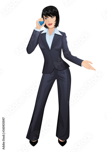 Business woman with cell phone