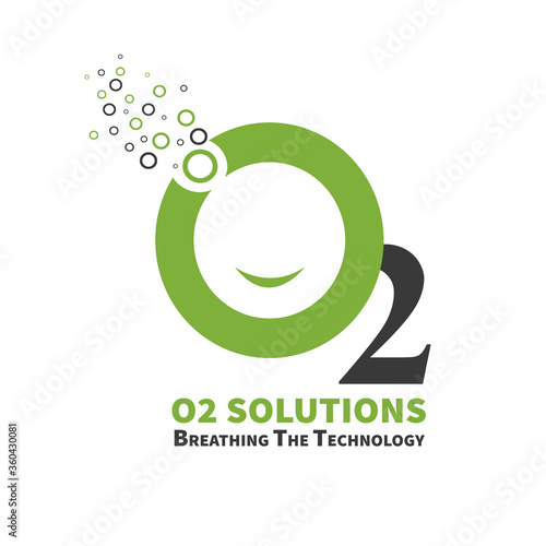 O2 logo vector illustration design