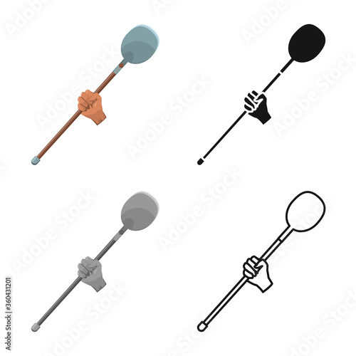 Vector design of coa and tool icon. Web element of coa and hand stock symbol for web.