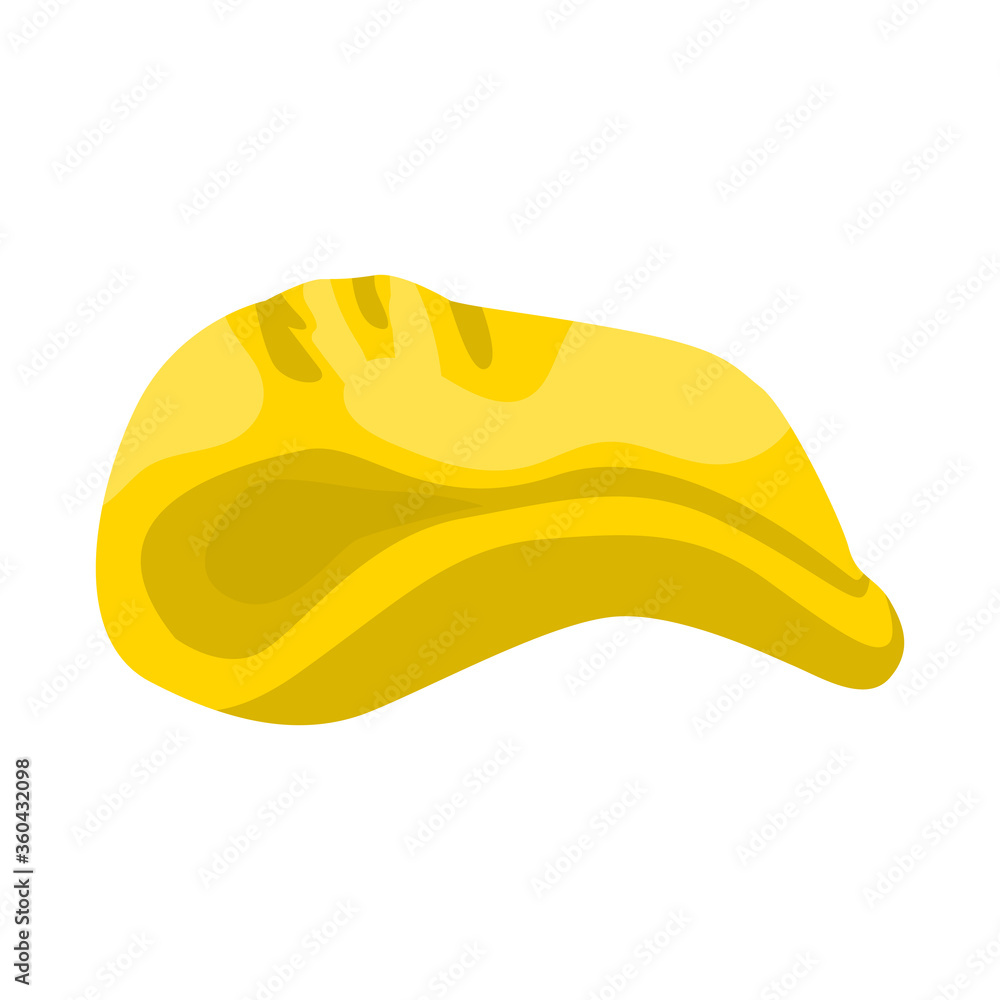 Isolated object of chip and crunchy symbol. Graphic of chip and flavor stock symbol for web. Isolated object of chip and crunchy symbol. Graphic of chip and flavor stock symbol for web.