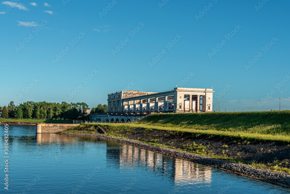 Uglich Hydroelectric Power Plant on the Volga river. Uglich Hydroelectric Power Plant on the Volga river.