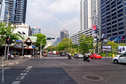 Traffic in Downtown - Bangkok Thailand