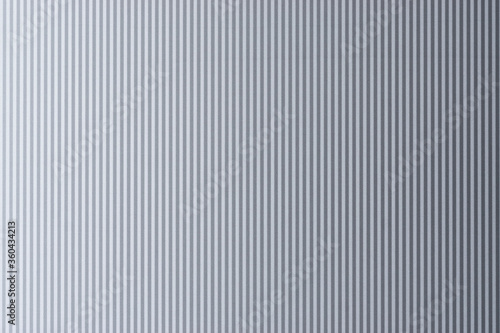 Fototapeta Naklejka Na Ścianę i Meble -  Gray corrugated Metal Sheet Wall Background with shiny reflection gradation