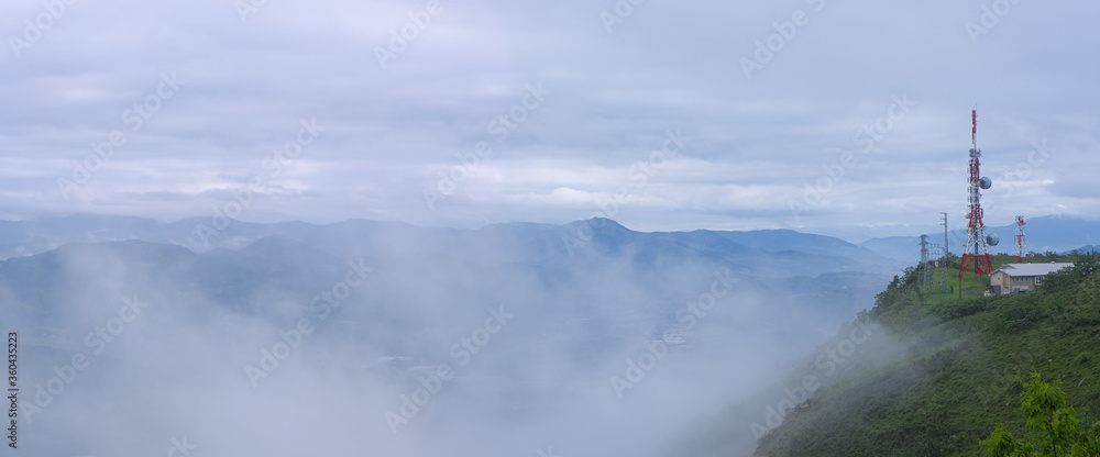 Mists and antennas on Mount Jaizkibel, Euskadi Mists and antennas on Mount Jaizkibel, Euskadi