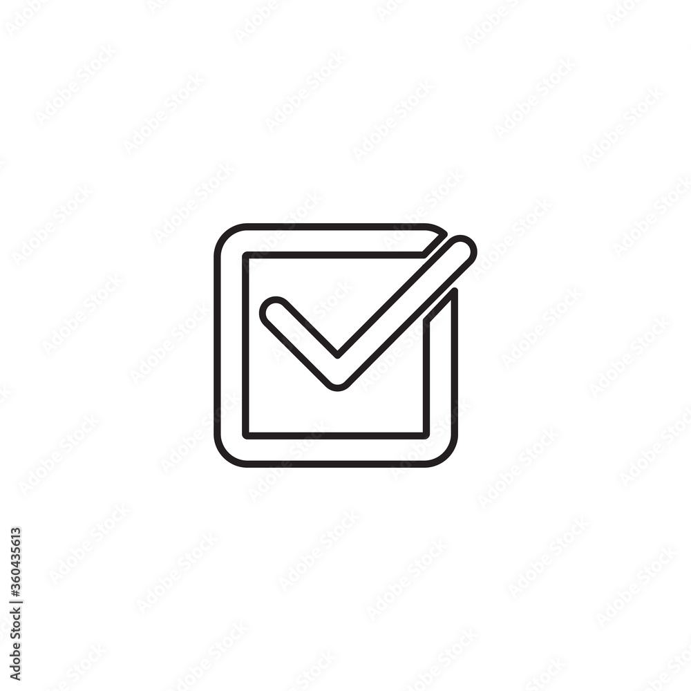 Checklist line mark icon vector Checklist line mark icon vector