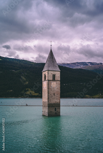 church in the water in south tyrol